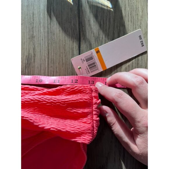 NWT Anne Cole Women's Textured Belted Bikini Swim Bottom Melon - Picture 4 of 5